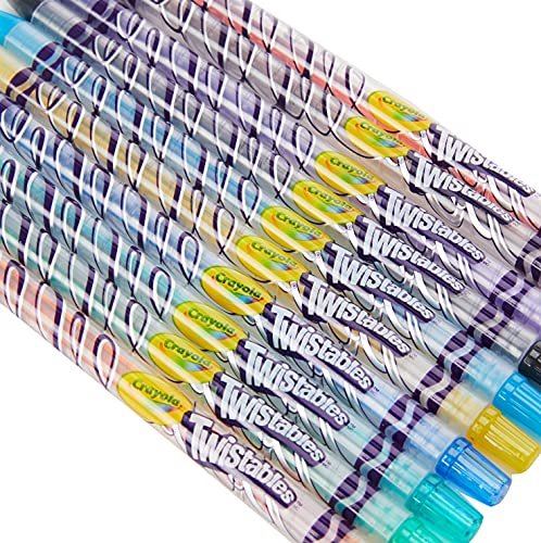 CRAYOLA Twistables Colouring Pencils, Simply Twist for More Colouring Fun - No Need to Sharpen, Ideal for Kids Aged 3and, Assorted Colours, 10 Count