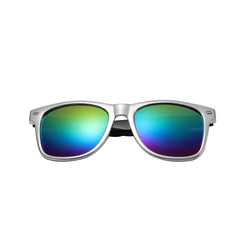 Komonee Chrome Drifter Sunglasses With Rainbow Lens Classic Style Retro Sun Shades Eye Glasses UV400 Protection Unisex For Men Golf Cycling Sports Fishing Travel