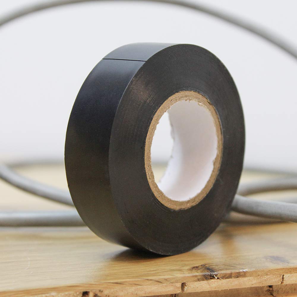 Faithfull FAITAPEPVCBK Black PVC Electrical Tape 19 mm x 20 m