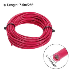 sourcing map 16AWG Wire 16 Gauge Stranded Wire PVC Hookup Wire, Electrical Wire UL1007 Tinned Copper Wire 7.5m/25ft Red for Internal Connecting Wire