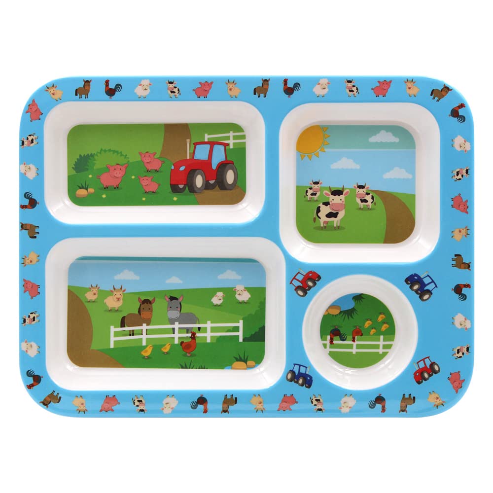 Lesser & Pavey Little Stars Compartment Tray   Farm Design   1 Piece   Multicoloured   ‎33 cm x 23 cm x 2 cm