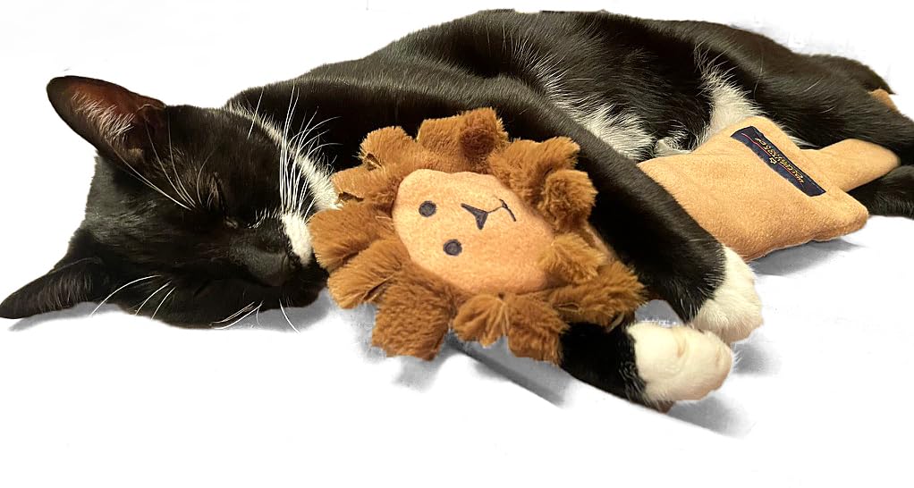 UK BRITISH MADE CAT TOYS ORGANIC CATNIP HIGH POTENCY LARGE CAT KICKER TOY FOR PET CATS (DARK BROWN MANE, LARGE CATNIP KICKER)