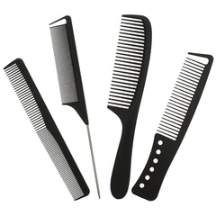 SLIPPET Hair Comb Styling Set 4 Pieces Fine Wide Tooth Comb Rat tail Comb Cutting Comb Parting Comb Anti Static Combs for men women dry wet hair thin curly hairdressing Set