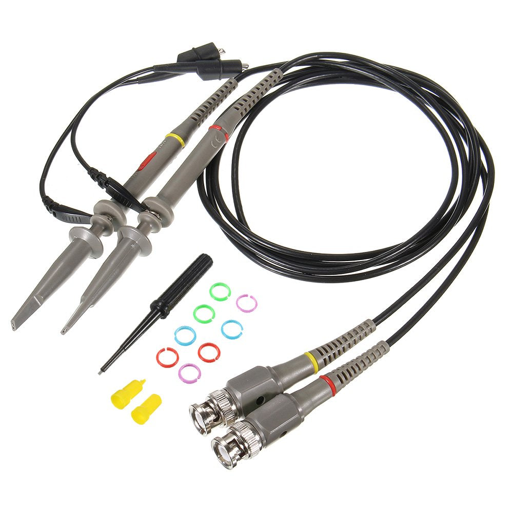 Yakamoz 2pcs P6100 100MHz Oscilloscope Scope Clip Probe Test Leads Kit for HP Tektronix