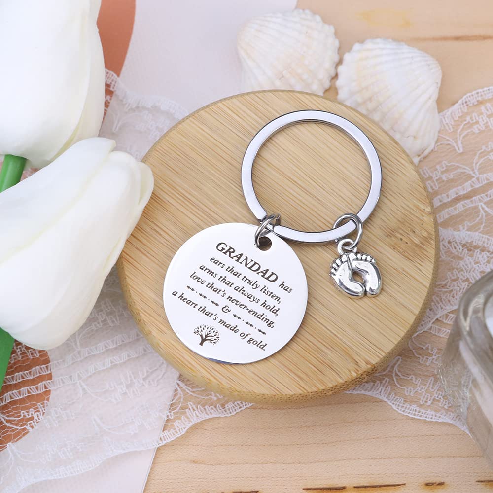 BOMEON Grandad Keyring,Grandad Keyring from Grandchildren,Grandad Father s Day Gift,Birthday Gifts for Grandad,Gifts for Grandad,Best Great Grandad Gifts,Fathers Day Grandad Gifts,Grandad Presents