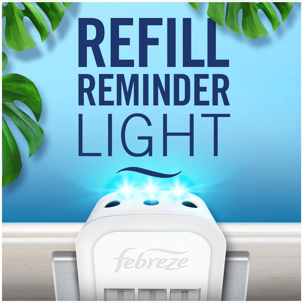 Febreze 3Volution Plug In Air Freshener Refill, 20ML X 7, Odour Eliminator & Bathroom Air Freshener, Fruity Tropics