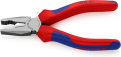 Knipex Combination Pliers black atramentized, with multi-component grips 160 mm (self-service card/blister) 03 02 160 SB