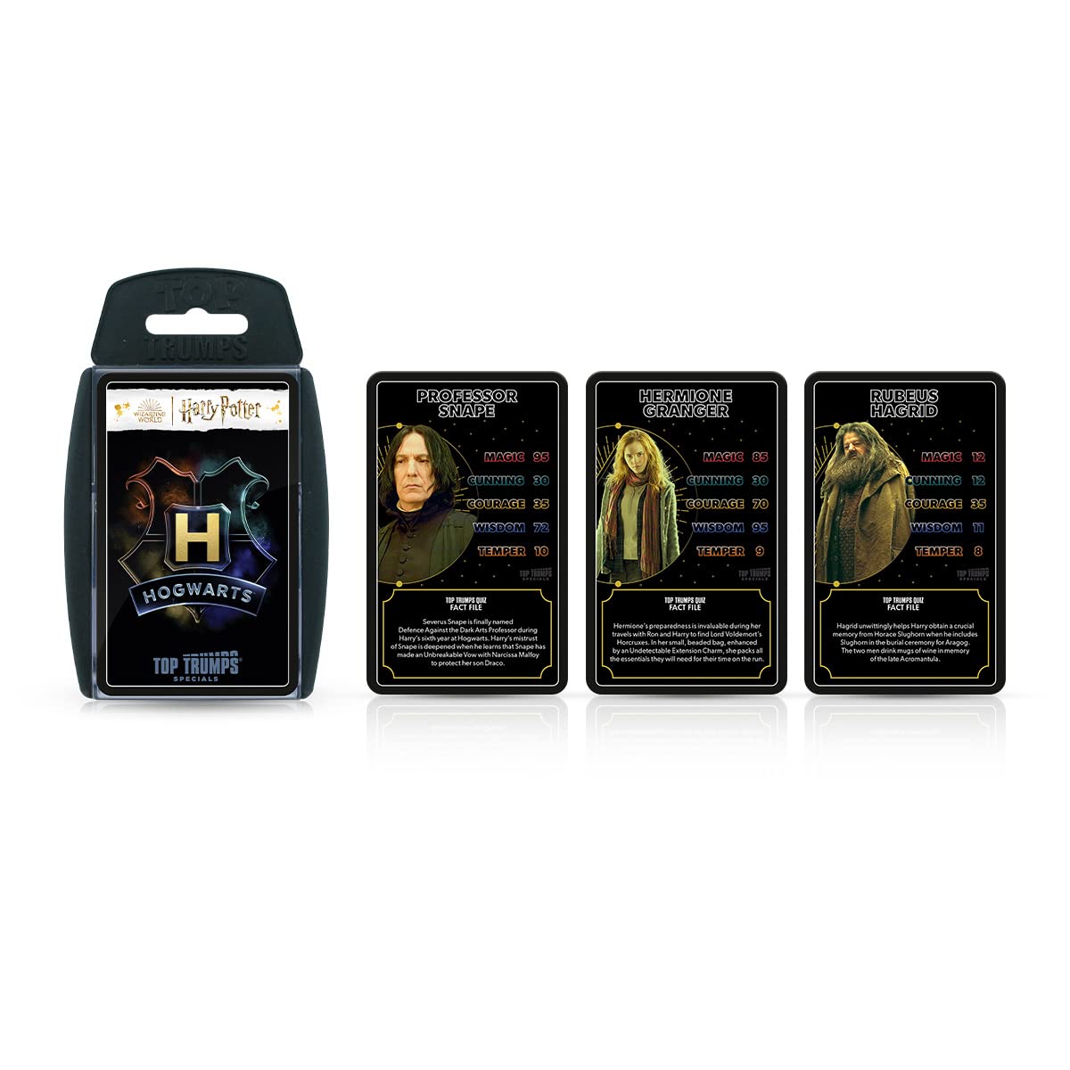 Top Trumps Harry Potter Heroes of Hogwarts Specials Card Game, play with Harry, Ron, Hermione, Dumbledore, McGonagall, Snape and Slughorn, educational gifts and Toys for Boys and Girls Aged 6 plus