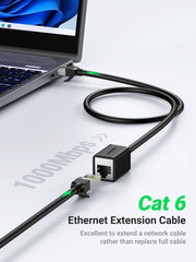 UGREEN Cat 6 Extension Cable for Ethernet Cable, Lan Cable, Gigabit Network Cable and RJ45 Cable Compatible with Cat5 Cat5e Cat6 Cat7 Cat8, Adapter Cable for Ethernet, Lan, Network (1M)