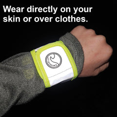 SwimCell Reflective Armbands For Running. High Visibility, Glow Up 360 Degree Safety Reflective Gear Strips For Nighttime Walking. Armbands For Wrist, Arm or Ankle - Neon Yellow Large Pack of 2