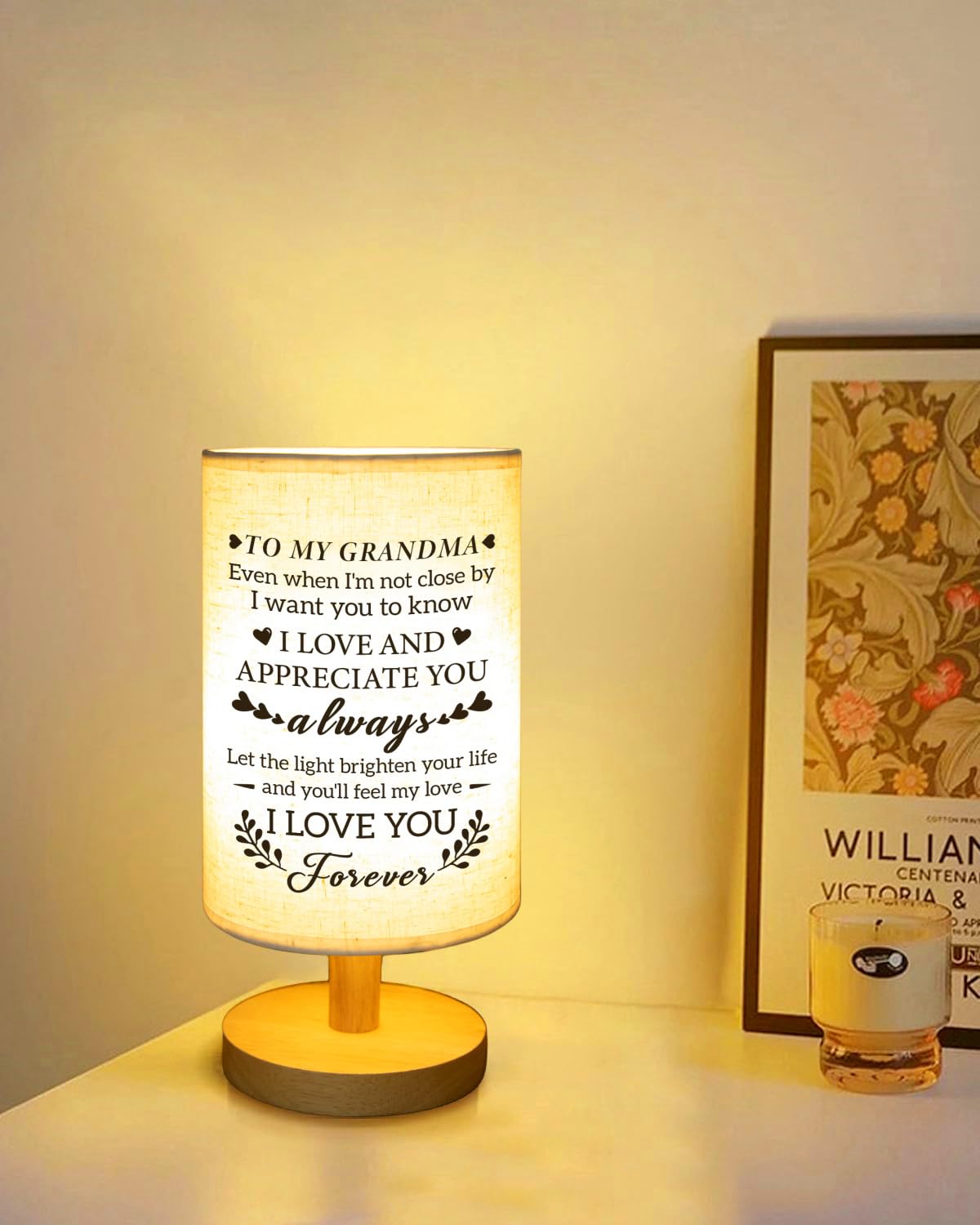 PRSTENLY Grandma Gifts for Birthday Gifts for Grandma Table Lamp Gifts for Her, Best Grandma Gifts from Grandkids, Grandmother Granny Gifts for Mothers Day Valentines Christmas Grandma Gifts Ideas