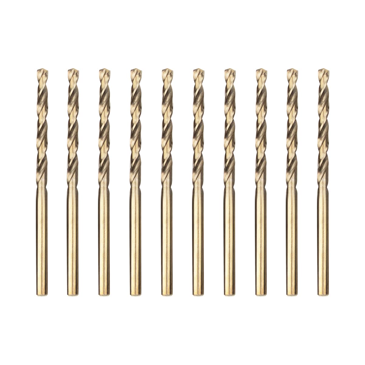 Meccion HSS Cobalt Jobber Drill Bit 10pcs 3.2mm Twist Drill Bit for Drilling Stainless Steel and Metal