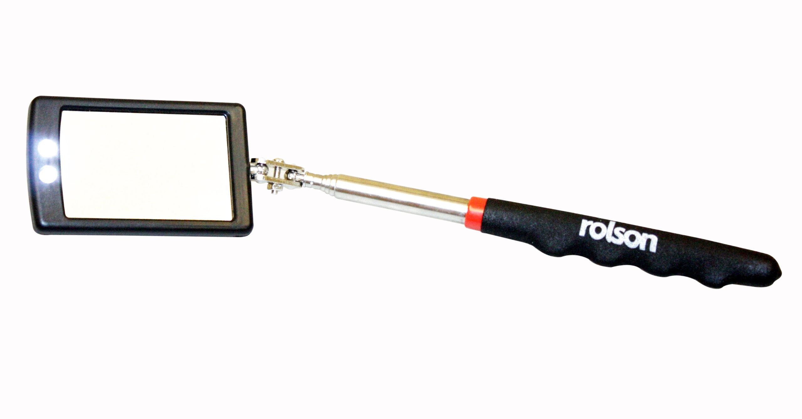 Rolson 60515 Two LED Telescopic Inspection Mirror,42 x 65mm