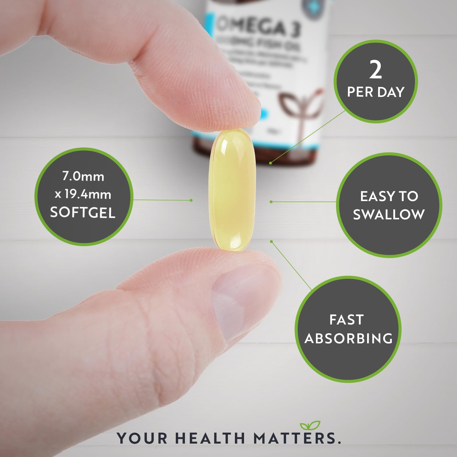 Omega 3 2000mg with 660mg EPA & 440mg DHA per Serving - 240 Softgel Capsules of Sustainably Sourced Pure Omega 3 Fish Oil - Made in The UK by Nutravita