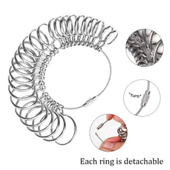 DoGeek Ring Sizer Measurement Scales Tools for Measuring Rings Diameters Finger Sizing Tools UK Sizes A-Z