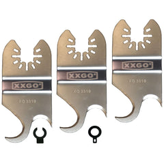 XXGO 3 Pcs Multi Tool Saw Blades Oscillating Multi Tool Knife Blade for Cutting Roofing Shingles PVC Carpet Cardboard Fit Milwukee Rockwell Bosch Dremel Ryobi Ridgid XG3310U