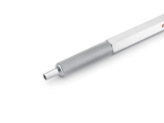 rOtring 600 Ballpoint Pen   Medium Point   Black Ink   Silver Metal Barrel with Non-Slip Knurled Grip   Refillable