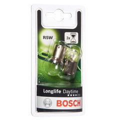 Bosch R5W (207) Longlife Daytime Car Light Bulbs - 12 V 5 W BA15s - 2 Bulbs