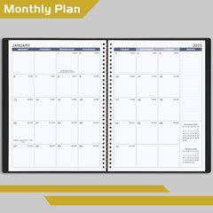 Appointment Diary 2024-2025 - A4 Diary 2024-2025 from July 2024 to June 2025, A4 Week to View Hourly Planner, Softcover Appointment Book 2024-2025, 15 Minutes Intervals, 21.8 x 29 cm, Black