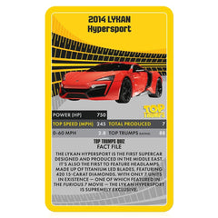 Top Trumps Supercars Classic Card Game, learn facts about the Aston Martin DBS, McLaren Senna and Bugatti Chiron in this educational packed game, gifts and toys for boys and girls aged 6and