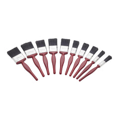 Fit For The Job 10 pc Mixed Sizes Paint Brush Set for a Smooth Finish with Emulsion, Gloss, Satin on Walls, Ceilings, Woodwork, Metal - 2x 0.5, 3x 1, 3x 1.5, 2x 2 inch Paint Brushes for Wood, Plaster