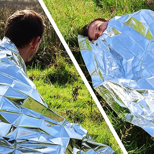 RE-GEN 4 Pack Emergency Thermal Foil Blanket. Travel Camping First Aid Medical Sports & Athletics