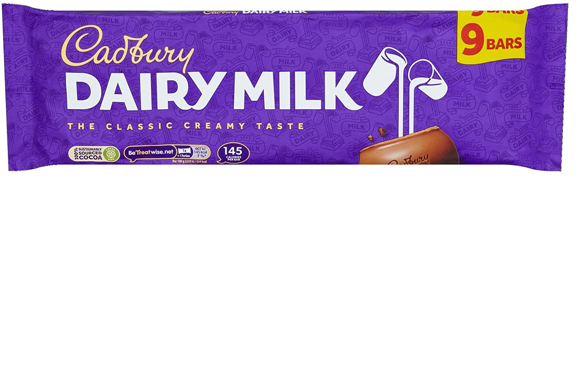 Cadbury Dairy Milk Chocolate Bars, Classic Creamy Taste, 14 x 244.8g