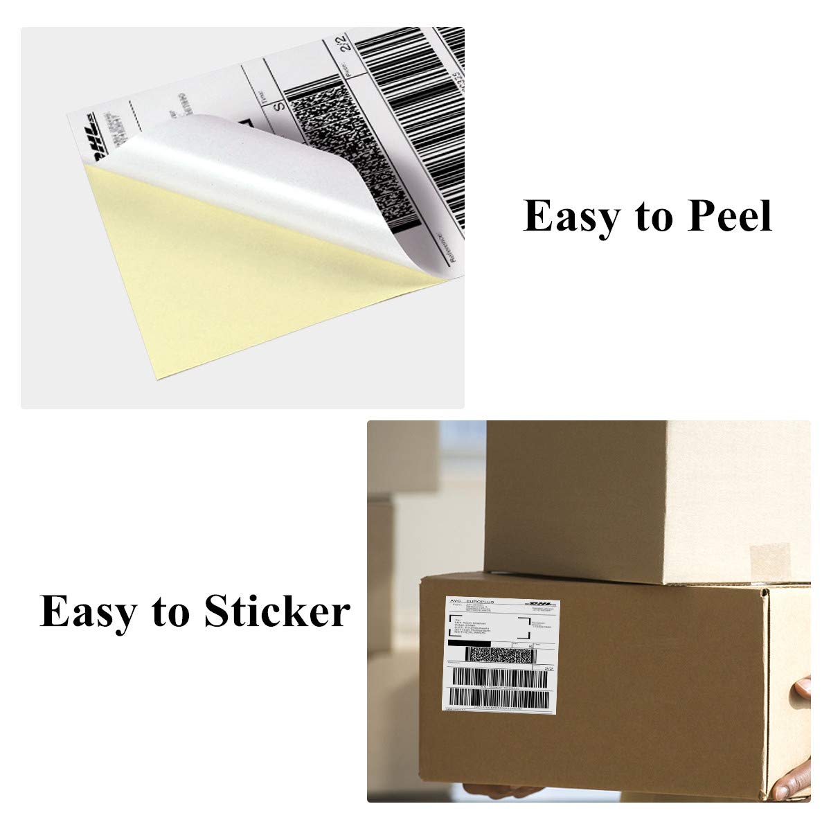 A4 Shipping Labels 100 Sheet 2 per Sheet 210 x 148 mm A4 Matte White Address Labels Self-Adhesive Sticky Back Label Mailing Printing Paper for Laser Inkjet Copier Printer