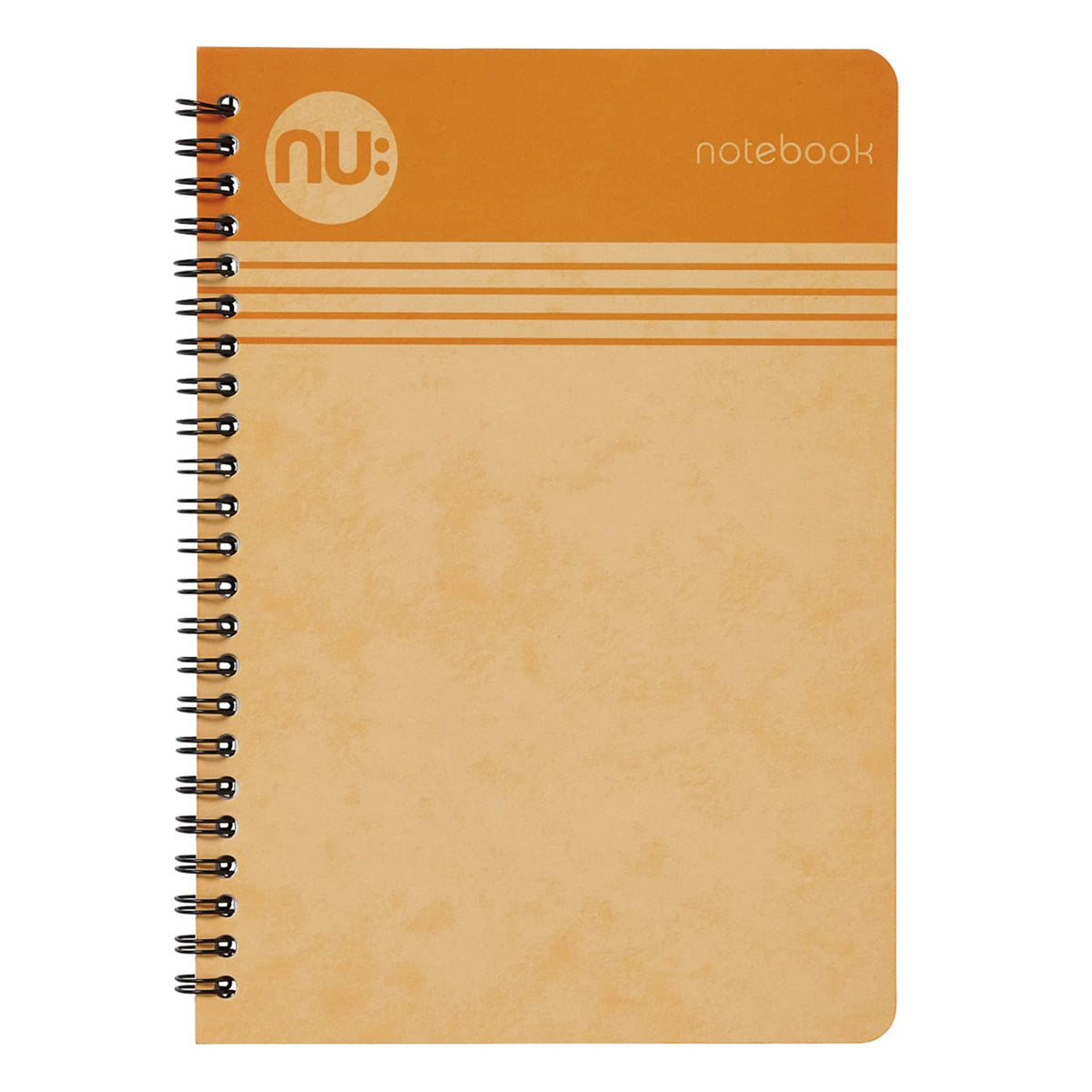 NU: Notebooks - Cloud Pastels Range - A5 Orange Notebook - Wirebound Notebook - 110 Pages