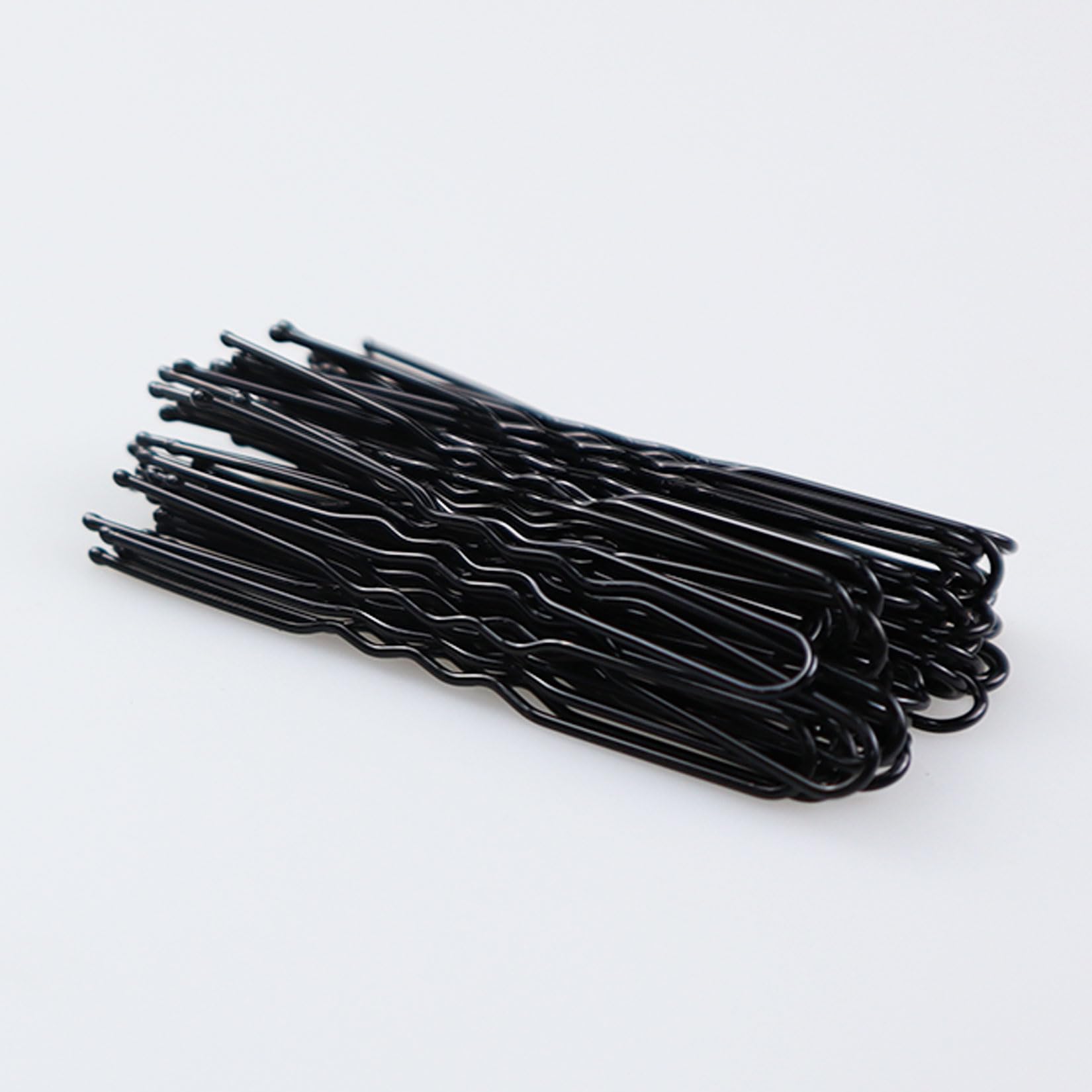 100 Pieces Black Hair Pins Bobby Pins, 6CM U shape Hair Bun Pins Clips, Wavy Design Hair Grips for Women Hair Styling