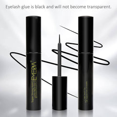 EMEDA Black Eyelash glue super strong hold Professional Latex Free False Eyelash Glue Waterproof Lash Glue Black Strip Eyelash Adhesive 5ml 0.17OZ Lashes Glue (Black)