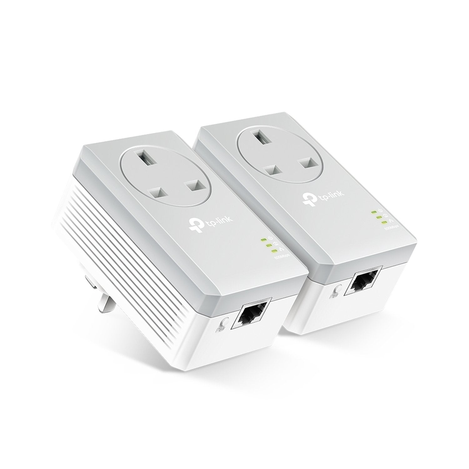 TP-Link TL-PA4010PKIT Passthrough Powerline Adapter Starter Kit, No Configuration Required, UK Plug, Pack of 2