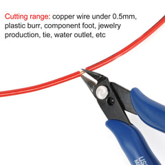 3 Pcs Mini Wire Cutter, Electrical Wire Cable Cutter Precision Cutter Pliers with Soft Grip Slip Guards Handles for DIY Craft and Jewelry