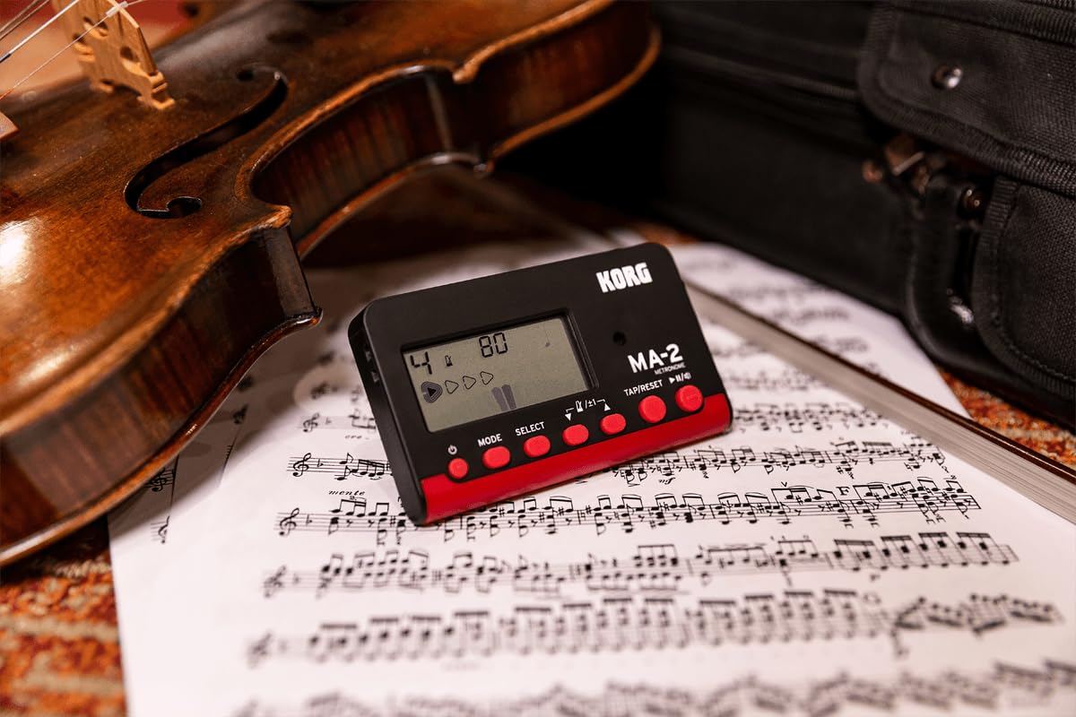 Korg - MA2-BKRD LCD Pocket Digital Metronome - Black & Red