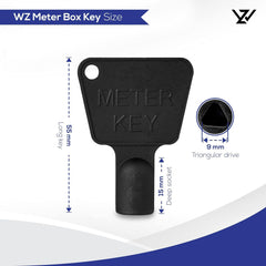 WZ Gas Meter Box Key-Electric Meter Box Key-Meter Cupboard Key-Gas Meter Box Cover-Meter Key Triangle-Pack of 2