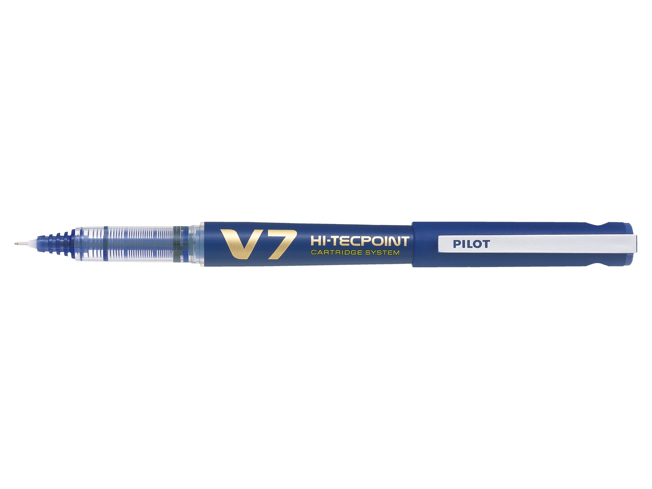 Pilot V7 Cartridge System Liquid Ink Rollerball 0.7 mm tip Single Pen with 3 Refills - Blue