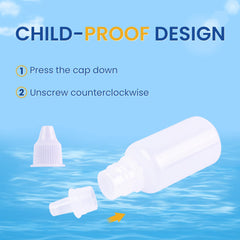 BOKFJBP 15 Pack 5ml Plastic Dropper Bottle, Plastic Empty Squeezable Eye Dropper Bottles Mini Squeeze Bottle Eye Liquid Dropper Bottle with Label Funnel Measuring Cup (5ML)