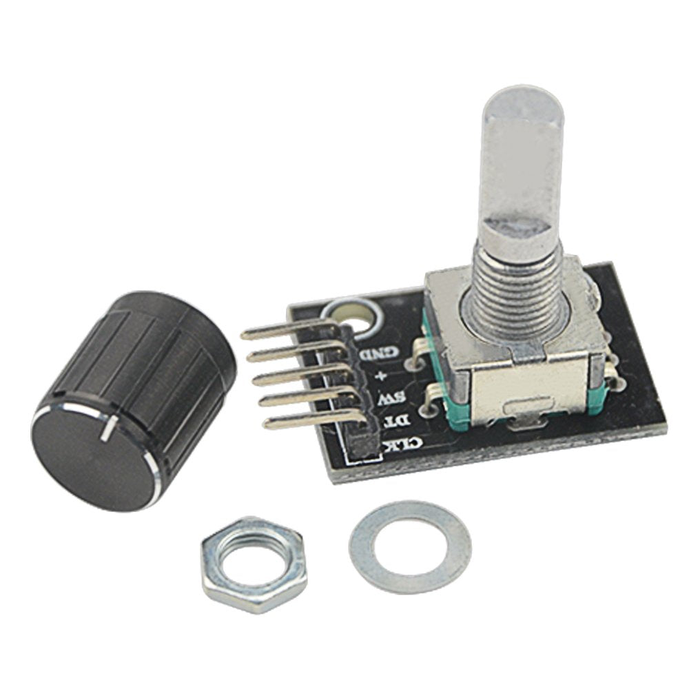 WMYCONGCONG 8 PCS KY-040 360 Degree Rotary Encoder Module Brick Sensor Board with Knob Cap for Arduino Micro Controller Use