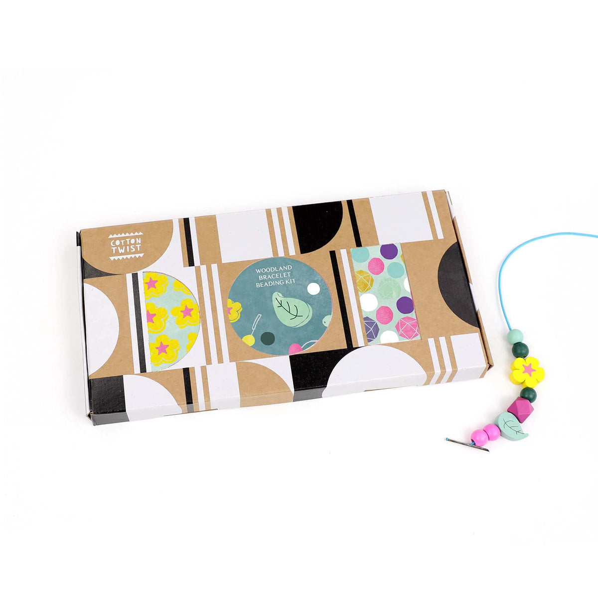 COTTON TWIST, Woodland Bracelet Making Kit. Creative Play for Children