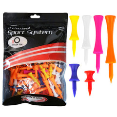 Golf Tee Mixed Size Plastic Castle Small Long Pink Orange Step Down Unbreakable Reusable Value 30 Pack, Tee Professional Height Control 2 3/4, 2 1/4, 2,1 3/4,1 1/2, 1 1/4 inch Bulk (30 Pack in Mixed)