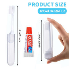 Travel Toothbrush Set of 2, Portable Toothbrush Travel Size with Mini Toothpaste, Camping Foldable Travel Toothbrush Travel Toothpaste Mini Toothbrush, Small Toothbrush Soft for Children Kid Adult