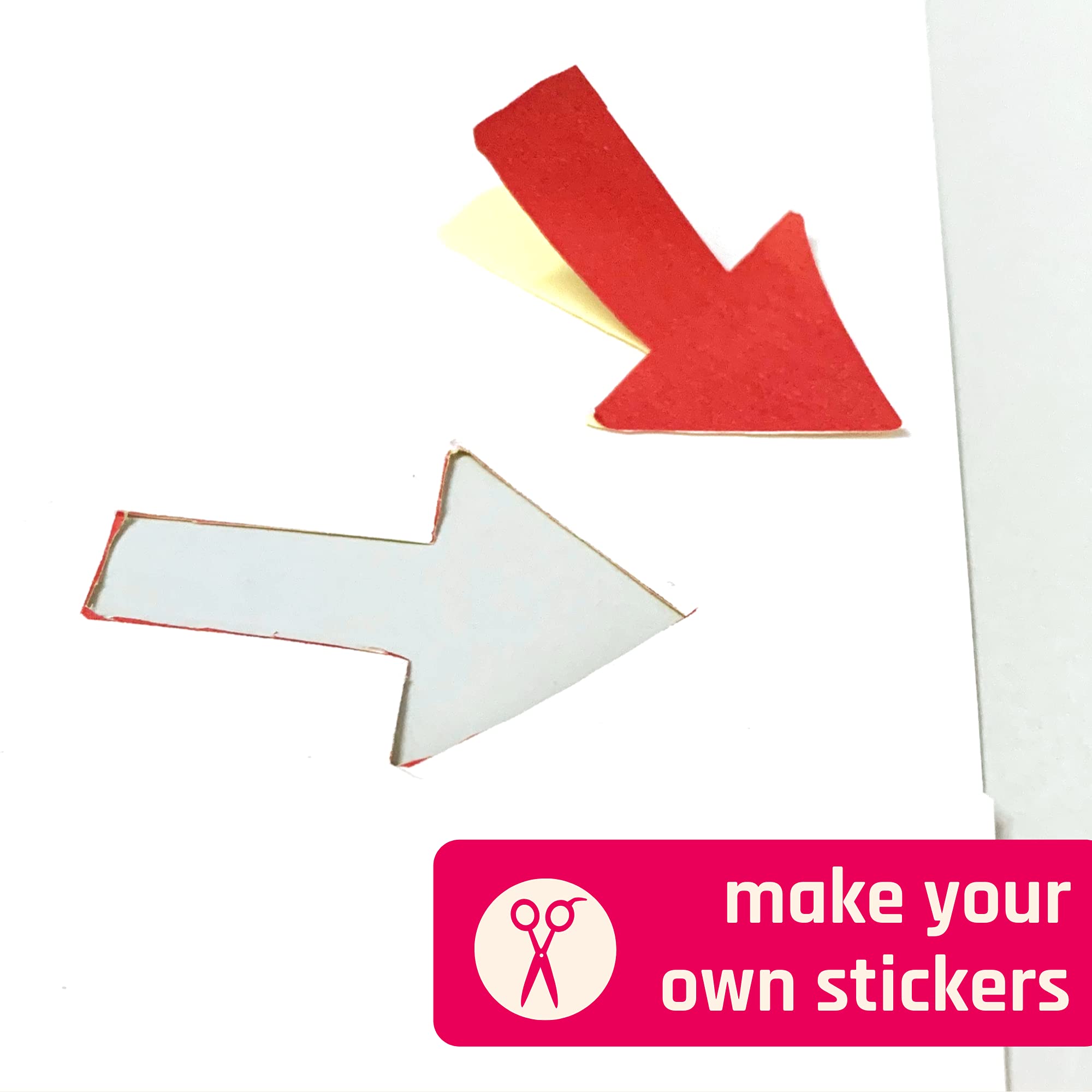 Sticker Paper for Printer A4, White Printable Sticky Labels for Printing - 25 Sheets