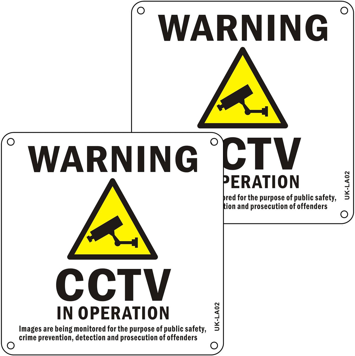 Data Compliant GDPR CCTV Sign Reflective Aluminum CCTV Sign Self Adhesive CCTV in Operation Sign 15x15cm Camera Metal Sign CCTV Signs Outdoor Waterproof, UV Resistant, Durable Pack of 2