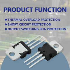 Innfeeltech 10Pcs L7809 Linear Positive Voltage Regulator 9V 1.5A to 220 Three-Terrminal Regulator