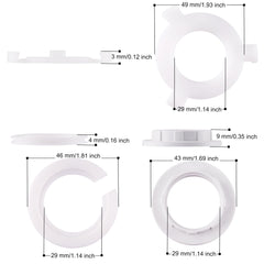 8 Pack Plastic Lamp Shade Reducer Ring, E27 to E14 Lampshade Reducer Ring, E14 Lamp Shade Ring Converter, Lamp Shade Adapter Rings, Socket Replacement Ring, Fitting Lampshade Washer Adaptor White