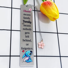 Bookmarks Woman Family Appreciate Gift Mum Auntie Nanny Grandma Bookmark Ohana Means Family Daughter Sister Niece Birthday Graduation Go to University Present Christmas Thanksgiving Teens Keepsakes