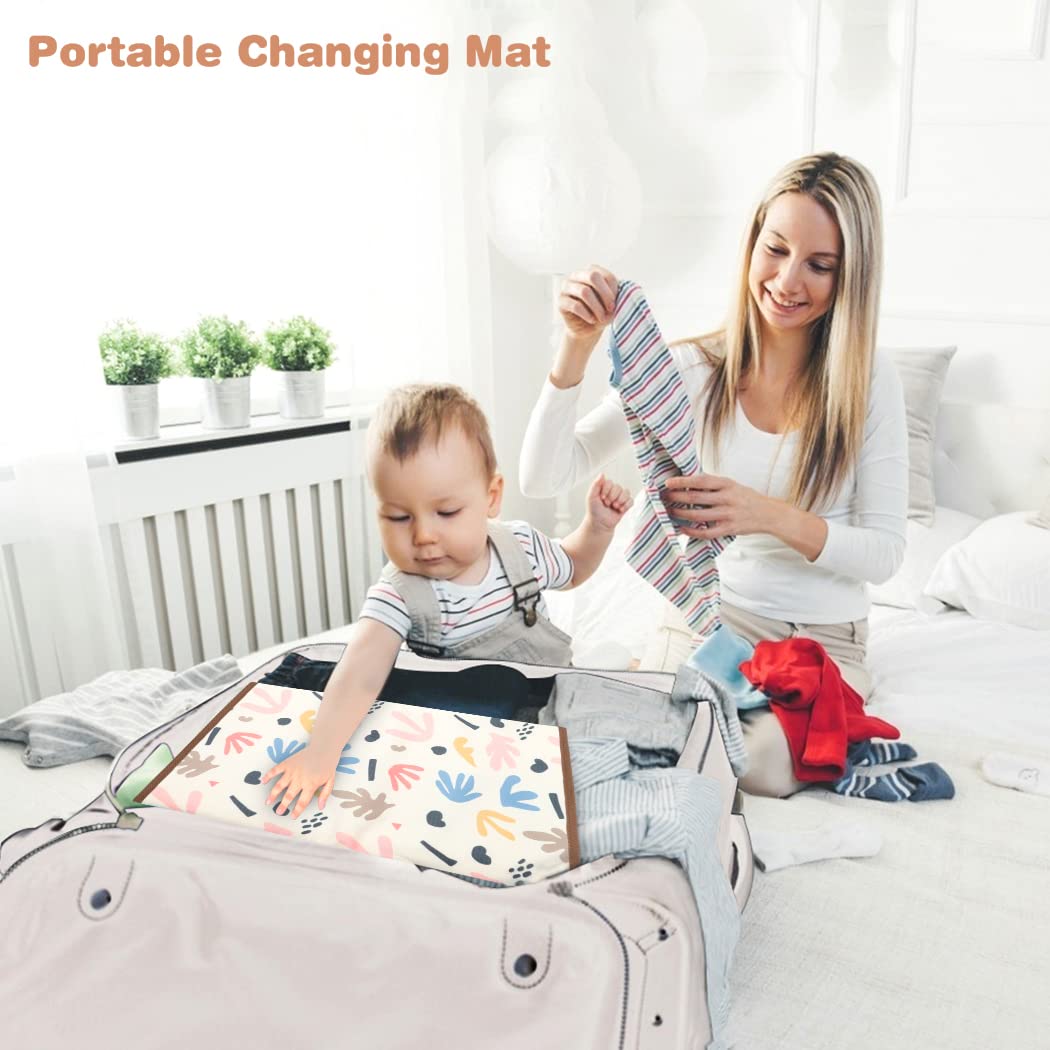 Lekebaby Nappy Changing Mat Foldable Baby Changing Mat Travel Changing Mat Portable Baby Change Mat,Plant Cartoon