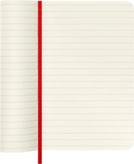 Moleskine Classic Ruled Paper Notebook, Soft Cover and Elastic Closure Journal, Color Scarlet Red, Size Pocket 9 x 14 A6, 192 Pages