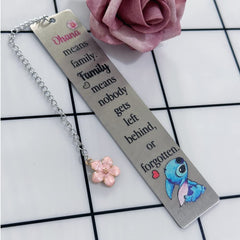 Bookmarks Woman Family Appreciate Gift Mum Auntie Nanny Grandma Bookmark Ohana Means Family Daughter Sister Niece Birthday Graduation Go to University Present Christmas Thanksgiving Teens Keepsakes