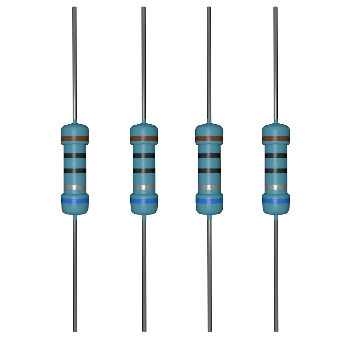 iLAN 100pcs 680 ohm Resistor 1/4w (0.25 Watt) ±1% Tolerance Metal Film Fixed Resistor (680 ohm)